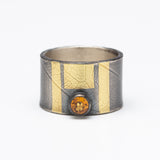 Black and Gold Sapphire Ring