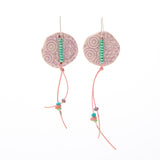 Ceramic Lavender Dangle Earrings