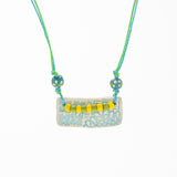 Ceramic Necklace in blue and green