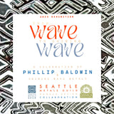 Exhibition flyer for From Wave to Shining Wave: A Celebration of Phil Baldwin, featuring mokume-gane works by Seattle Metals Guild artists