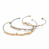 Seed Cuff Bracelet with Bronze