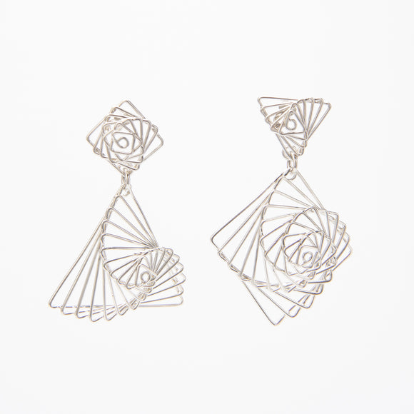 Asymmetrical Geomagica Earrings