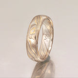 Low Dome Mokume Band
