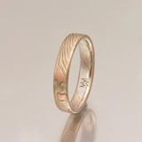 Flat-Top Etched Mokume Band