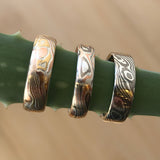 Mix Metal Smooth Dome Mokume