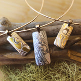 Mokume Wood Grain Pendant I