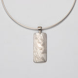 Mokume Wood Grain Pendant in Palladium and Silver