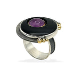 Ryan Gardner | Carved Amethyst and Black Jade Ring
