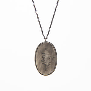 Pierced Tree Necklace - Sterling