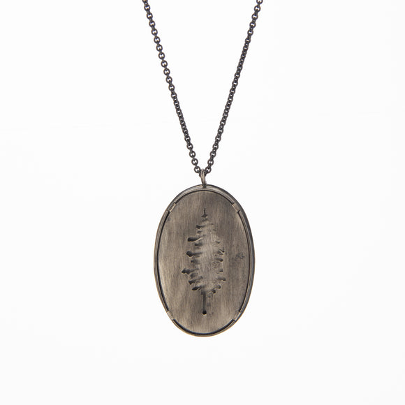 Pierced Tree Necklace - Sterling