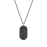 Engraved Mountain Necklace Roval - Prong