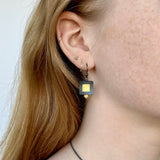 Square Dangles with Yellow Sapphire