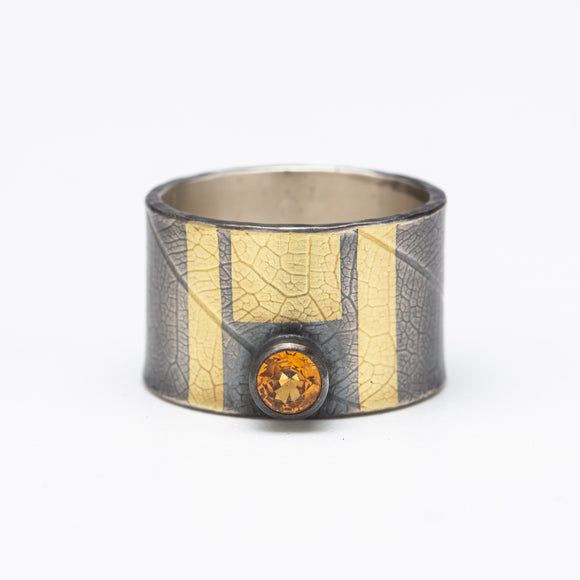 Black and Gold Sapphire Ring