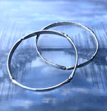 Forged Four Sided Silver Bangle