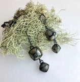 Chiastolite Segmented Dangles in Oxidized Sterling