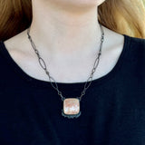 Pink Poppy Jasper with Handmade Chain
