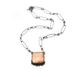 Pink Poppy Jasper with Handmade Chain