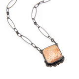 Pink Poppy Jasper with Handmade Chain