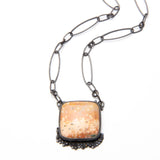 Pink Poppy Jasper with Handmade Chain