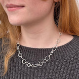 Mixed link handmade chain with toggle light