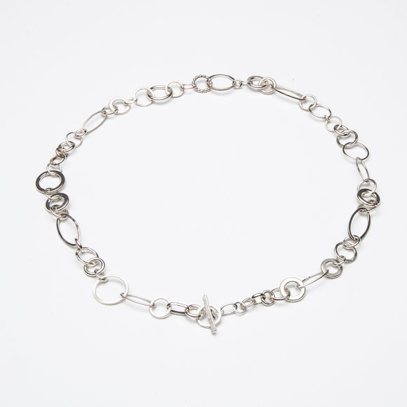 Mixed link handmade chain with toggle light