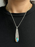 Opal Teardrop Pendant Necklace