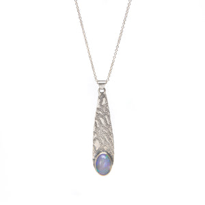 Opal Teardrop Pendant Necklace