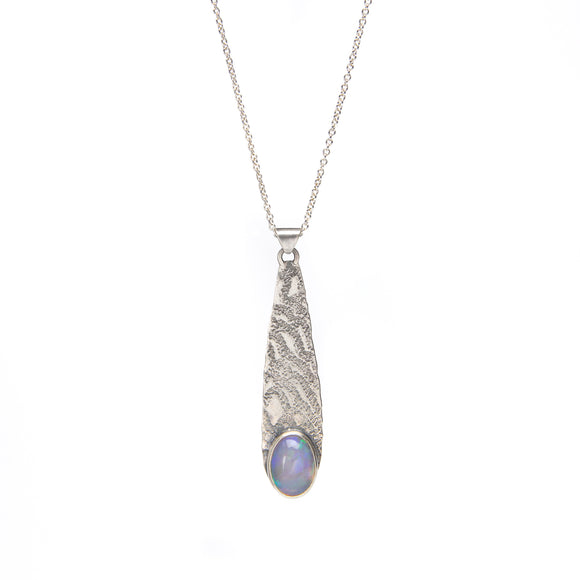 Opal Teardrop Pendant Necklace