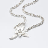 Hoya Flower Clasp on Sterling Silver Chain