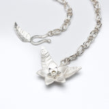 Hoya Flower Clasp on Sterling Silver Chain