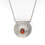 Modern, Textured Pendant Necklace