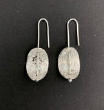 Textured Silver Chip Earrings