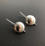 Sterling Shield Dangle Earrings