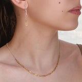 Bimetal Link Post Earrings