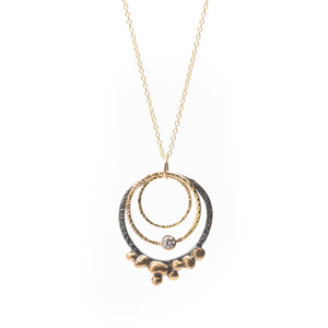 Novelty with 3 Rings Necklace