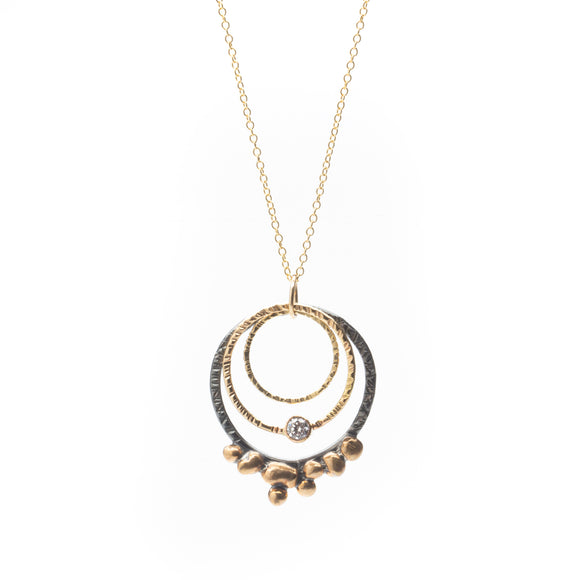 Novelty with 3 Rings Necklace
