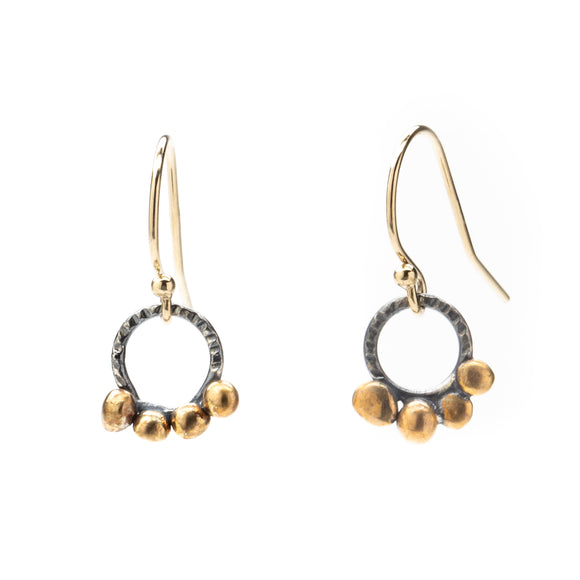 Circle Seed Dangle (Baby) Black and Bronze