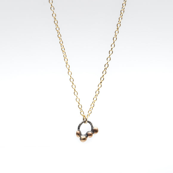 Petite Circle Seed Dangle Necklace
