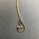 Hammered Simple Heart Necklace