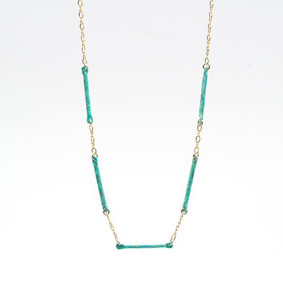 Lines of Patina Necklace