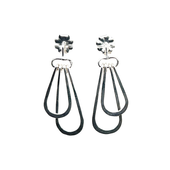 Mini Double Droplet Post Earrings