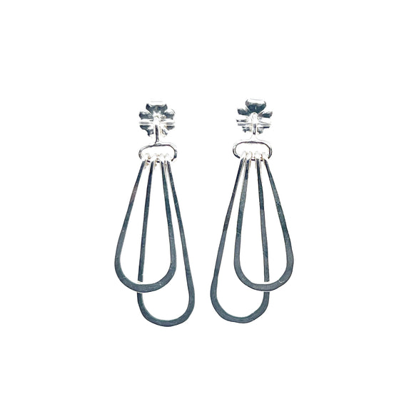 Midi Double Droplet Post Earrings
