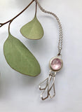Pink Tourmaline Twist Pendant