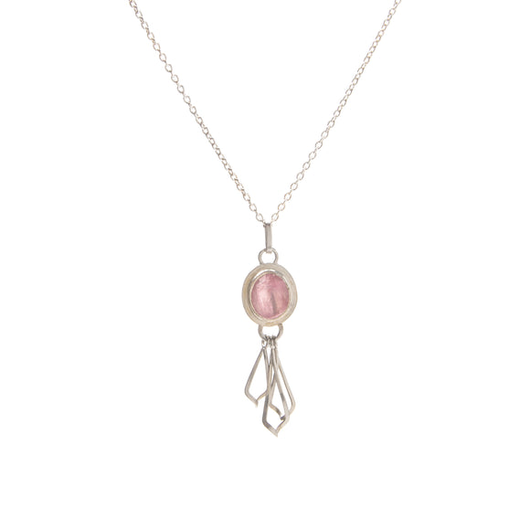 Pink Tourmaline Twist Pendant
