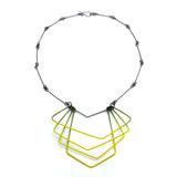 Asymmetrical Deco Necklace in Sunny Yellow