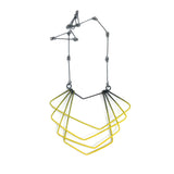 Asymmetrical Deco Necklace in Sunny Yellow