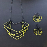 Steel Deco Earrings in Sunny Yellow