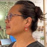 Red Enamel Galaxy Earrings