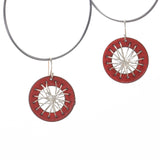 Red Enamel Galaxy Earrings