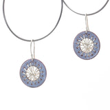 Periwinkle Enamel Galaxy Earrings
